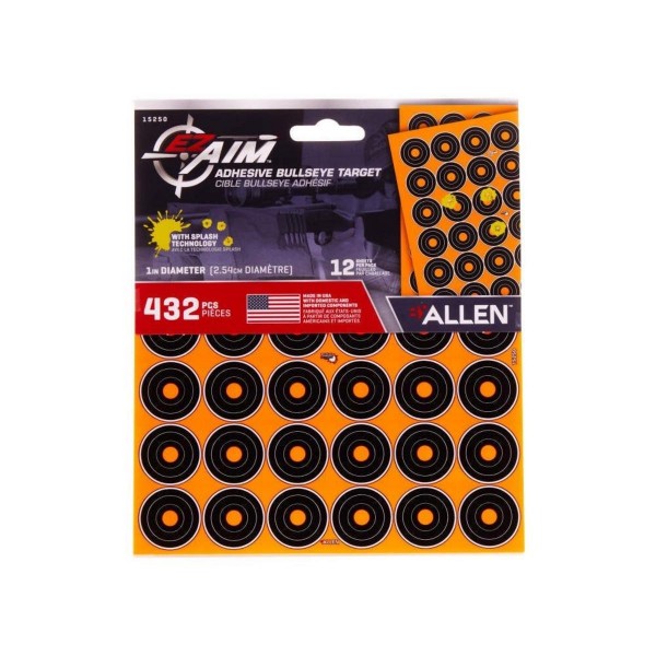 Allen EZ Aim Adhesive Bullseye Target - 432 Pieces