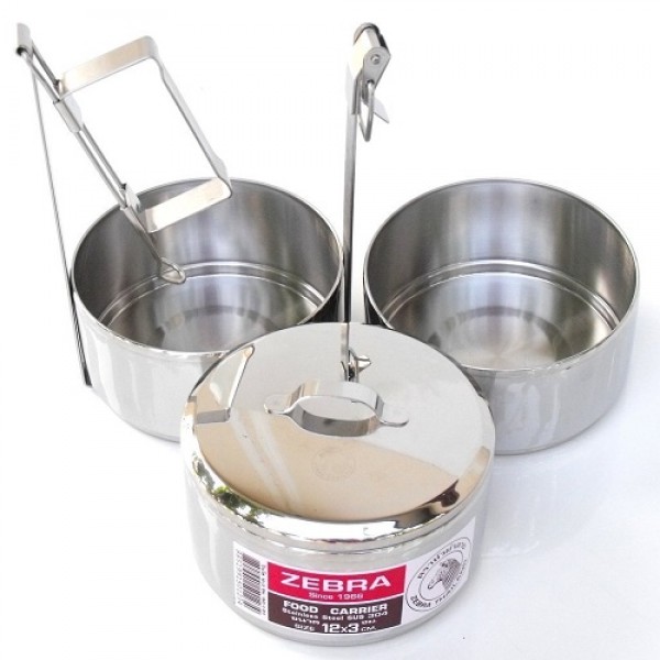 Zebra Stainless Steel Food Carrier 12 x 3