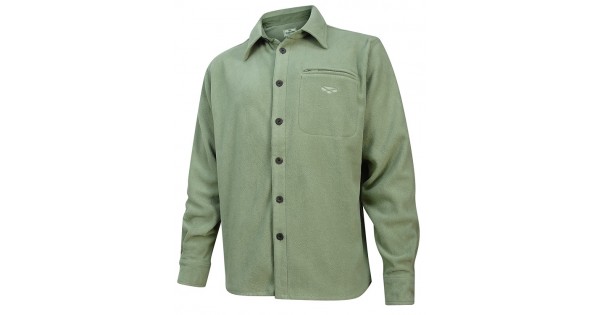 Hoggs of Fife Highlander Micro Fleece Shirt Lovat Medium Green Medium Green